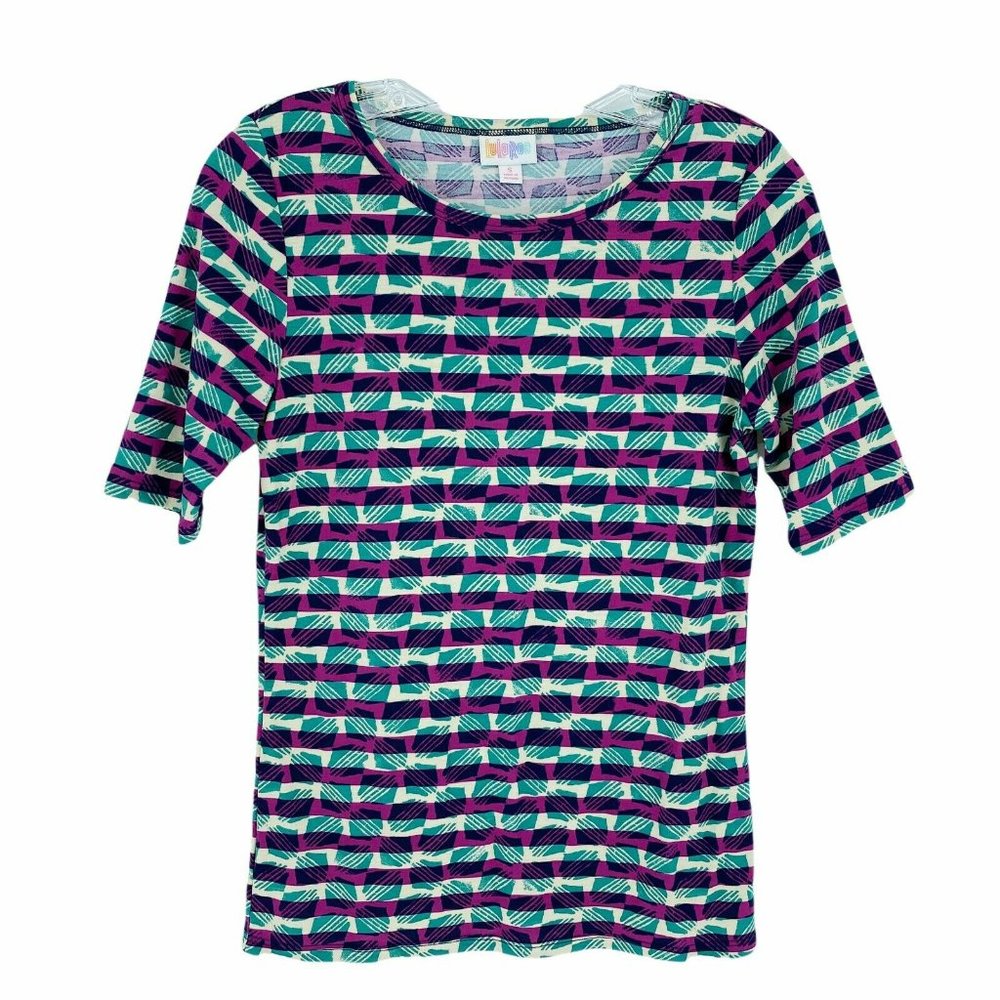 New Lularoe Blouse Small Gigi Striped Short Sleeve